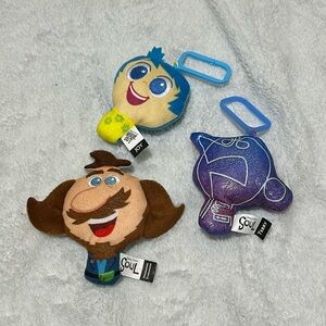 Set of 3 Pixar Mini Plush Toys
